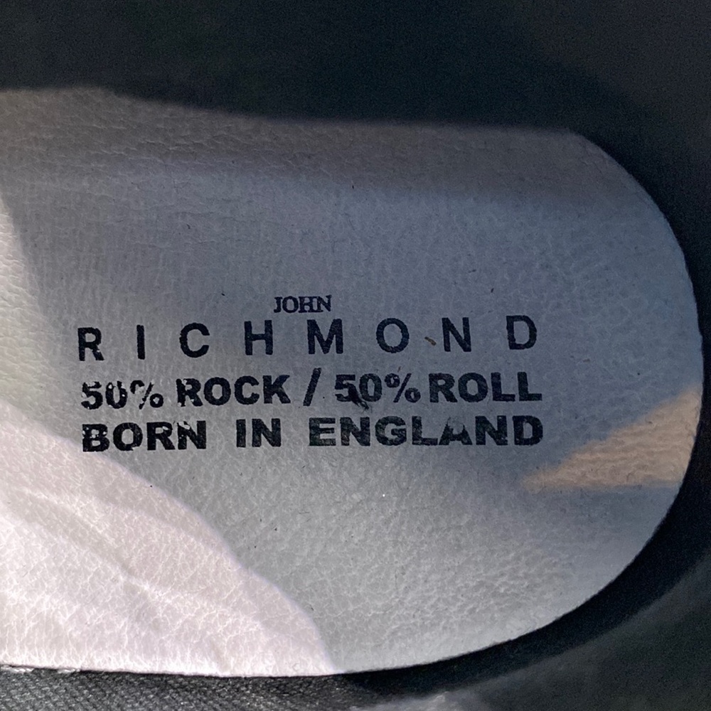 John Richmond 50% Rock / 50% Roll Born in England Hightop Sneaker Size 8 - Picture 11 of 12